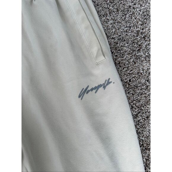 Youngla 228 Cloud Joggers For Mens Small Beige Off White Sweatpants Cuffed Soft - Picture 4 of 13